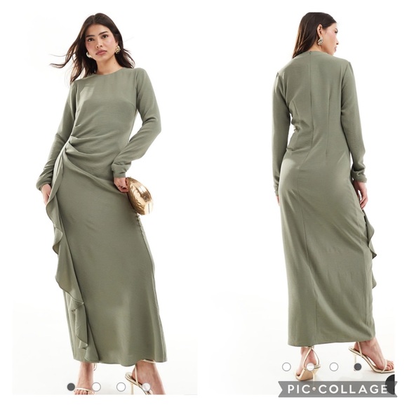 ASOS Dresses & Skirts - NEW ASOS long sleeve green maxi bodycon dress